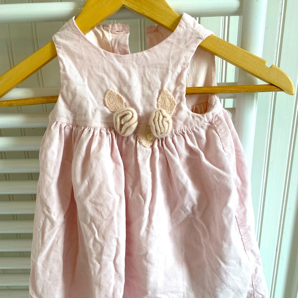 Tartine et Chocolat Paris pink corduroy dress